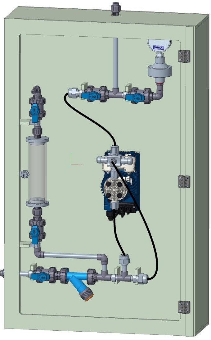 Dosing Skid for Solenoid Diaphragm Pumps