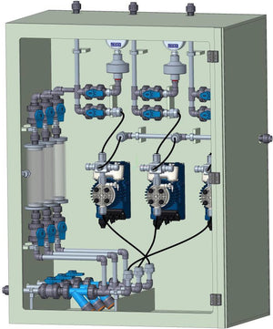 Dosing Skid for Solenoid Diaphragm Pumps